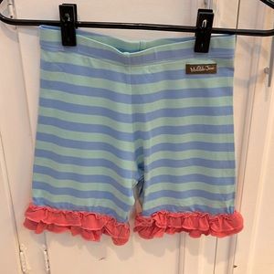 Matilda Jane size 10 blue, green, pink, ruffle shorties!